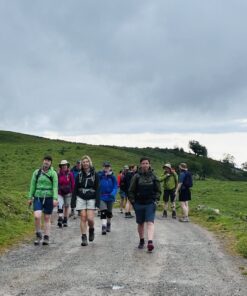 Hikers hiking in picos de europa