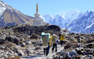 stupa view in himalayas